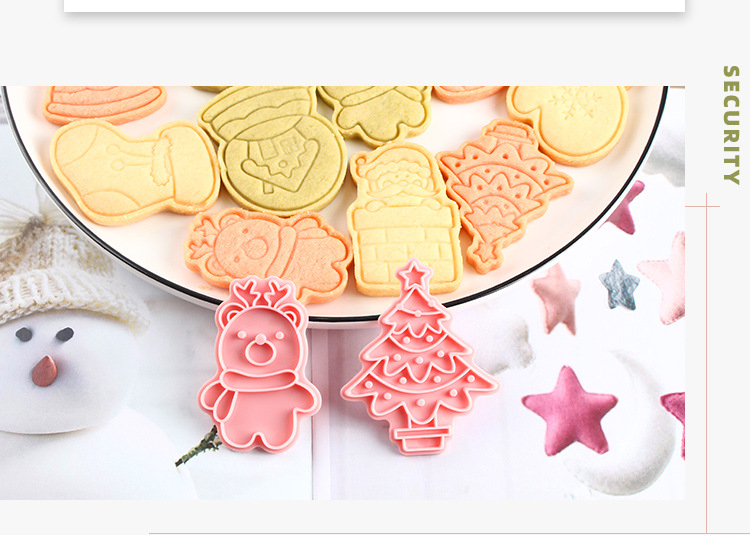 Christmas Cute Cartoon Plastic Kitchen Molds 6 Pieces display picture 1