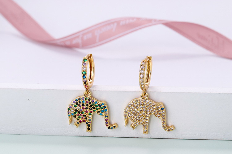 5g Weight Zircon Inlay Material Earrings Classification Housewarming, Anniversary, Business, Wedding, Travel, Birthday, Festival Occasion Copper Material Animal Pattern Women'S Gender Inlay Design Fashion Style Fashion Animal Inlaid Zircon Copper Copper Earrings 无