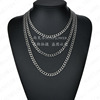 Necklace stainless steel hip-hop style, chain, fashionable sweater, European style, simple and elegant design