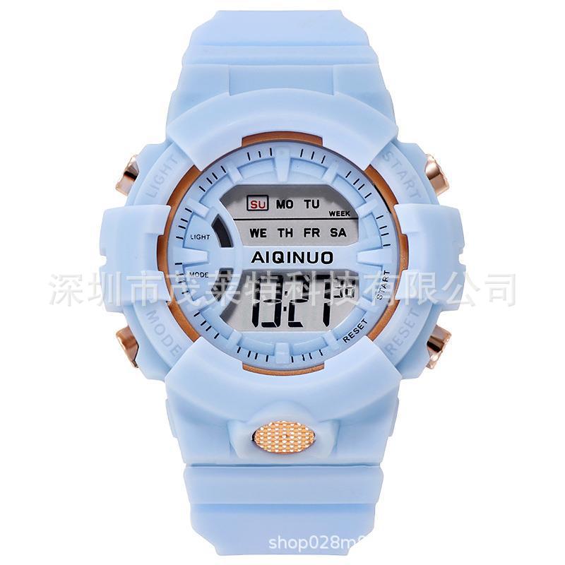 Suministro directo de fábrica 592 reloj electrónico multifuncional estudiante al aire libre reloj electrónico para niños impermeable reloj redondo led
