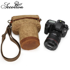 Seven-color cotton shock-absorbing and anti-fall second-generation camera shoulder bag 100D SLR digital liner protective bag canvas photography bag