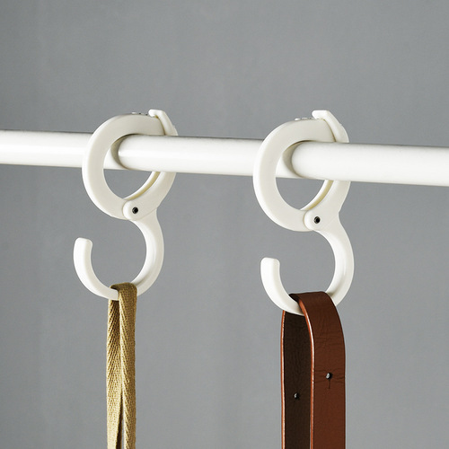 2 packs of adjustable snap-on hooks, multifunctional kitchen and bathroom wardrobe bag, tie and sundry lock hooks