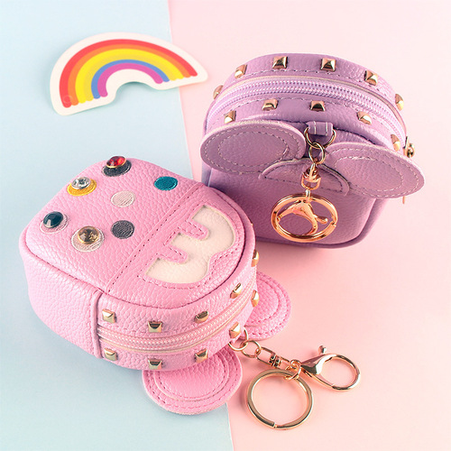 Small wallet female Korean ins student simple and cute mini Japanese girl heart holding coin card holder coin purse