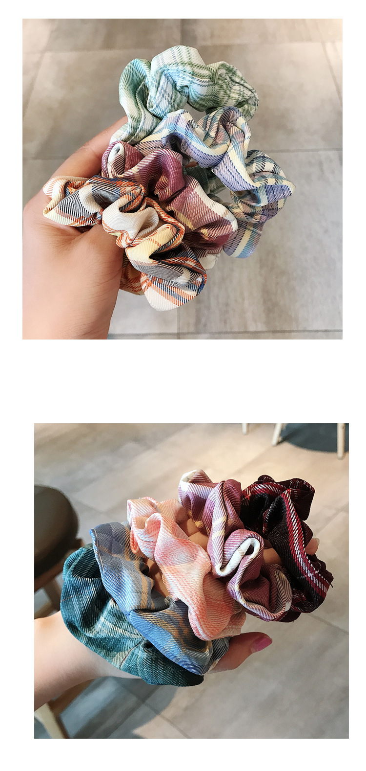 Fashion Fabric Circle Hair Scrunchies Korean Meatball Hair Rope Wholesale Nihaojewelry display picture 4