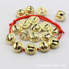 Accessory, small bell, golden round Christmas bracelet, handmade, 15mm