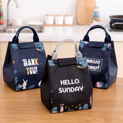 Korean Creative Magic Forest Insulated Lunch Bag with Thick Handle Insulated and Preserving Bento Bag Outdoor Lunch Picnic Bag
