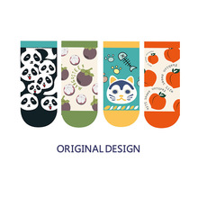 原创潮牌流行色创意卡通水果袜船袜女士夏季新款日系INS袜子短袜