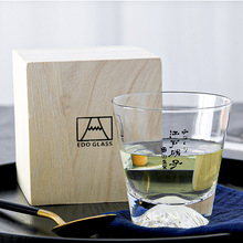 家用水杯子 創意日本富士山雪山杯茶杯果汁牛奶杯透明水晶玻璃杯