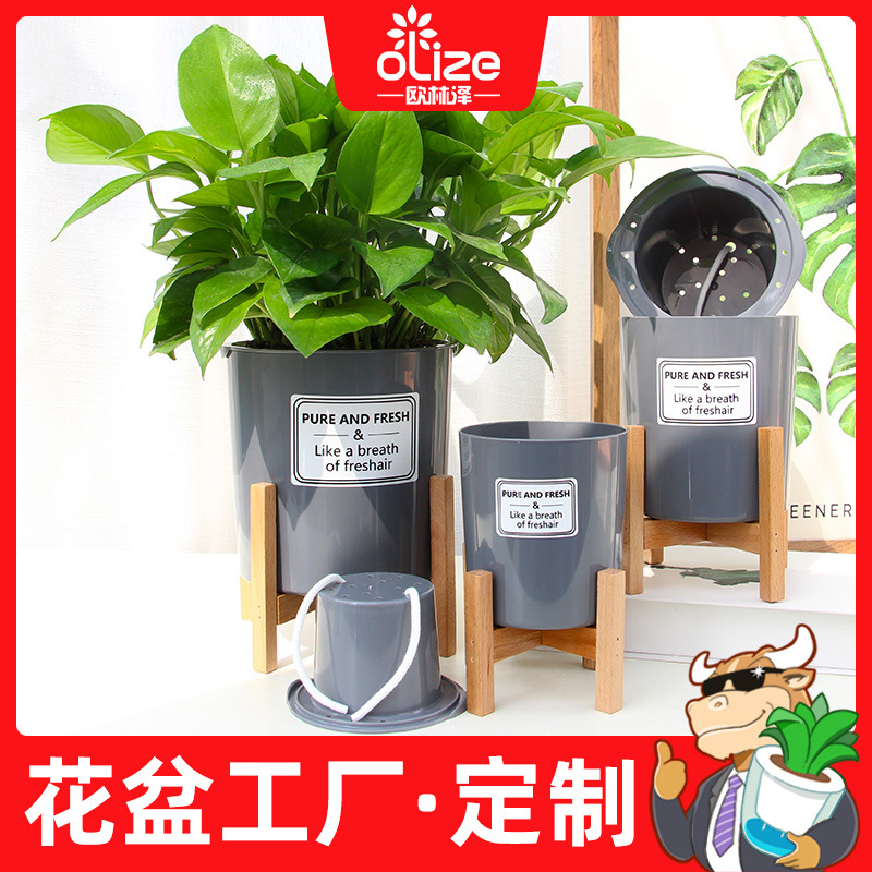 Lazy man Flower pot Plastic wholesale Cement Grey Northern Europe originality TA Gallows Simplicity Flower trellis water uptake new pattern gardening