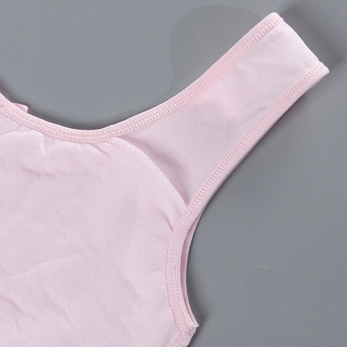New girls bra vest style double layer quilted 12 pure cotton tube top medium and large children's girls suspender children's underwear