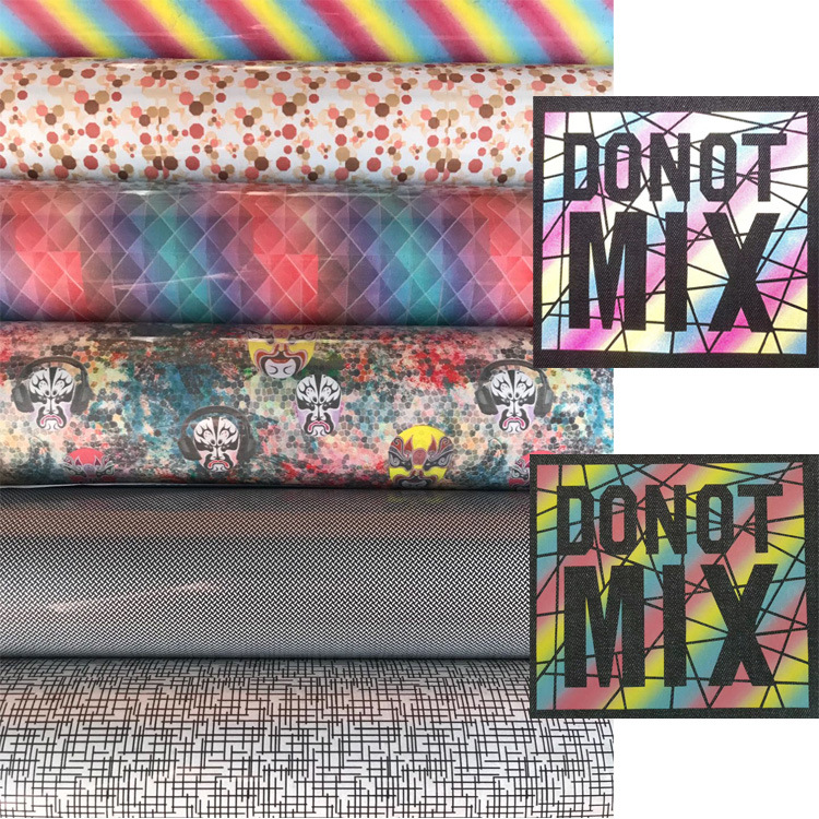 服装烫印热贴用反光膜 喷绘印刷银灰色热转印刻字幻彩七彩反光膜