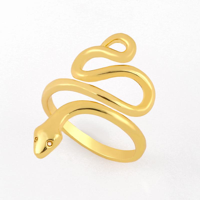 fashion new simple copper snake ring hot selling  creative personality exaggerated snake  ring  nihaojewelry wholesalepicture3