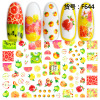 Summer fruit nail stickers, fake nails, adhesive sticker for nails, 3D