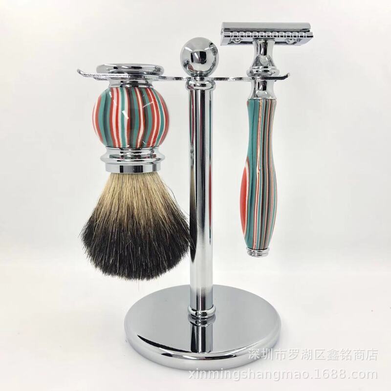 Factory spot supply beard brush set razor set razor Holder men's shaving supplies