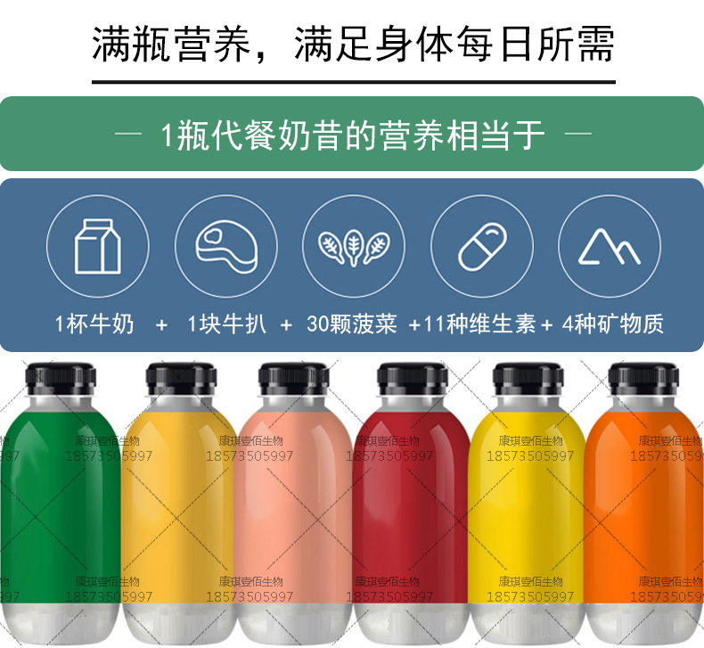 （康琪壹佰）瓶装代餐奶昔加工详情03