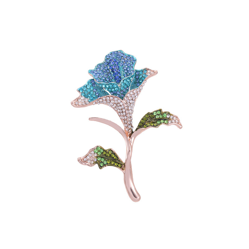 Alloy Material Valentine'S Day Festival Romantic Pin Flower Alloy Inlay Artificial Pearls Rhinestones Women'S Brooches