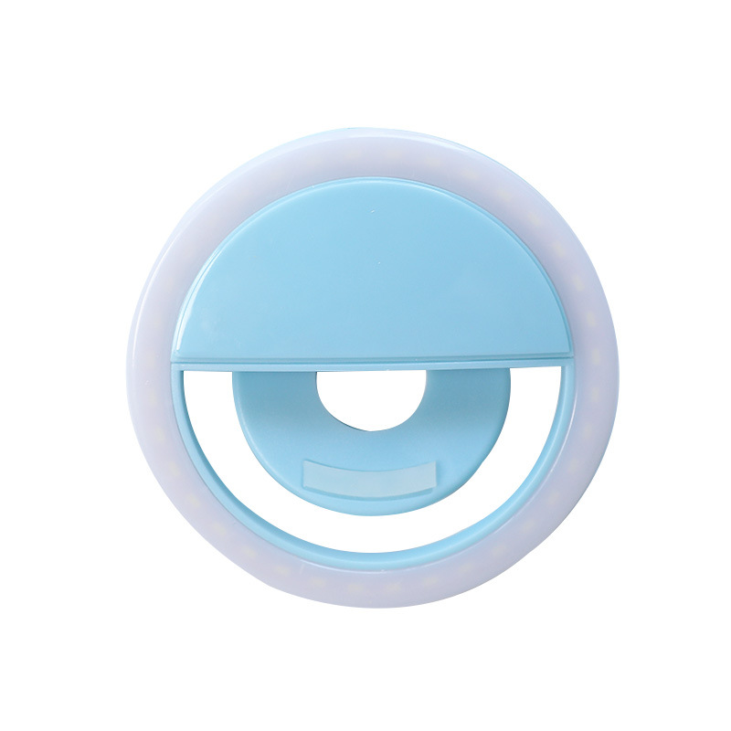 手机补光灯 美颜自拍灯 led补光灯神器 充电USB圆形直播手机镜头|ms