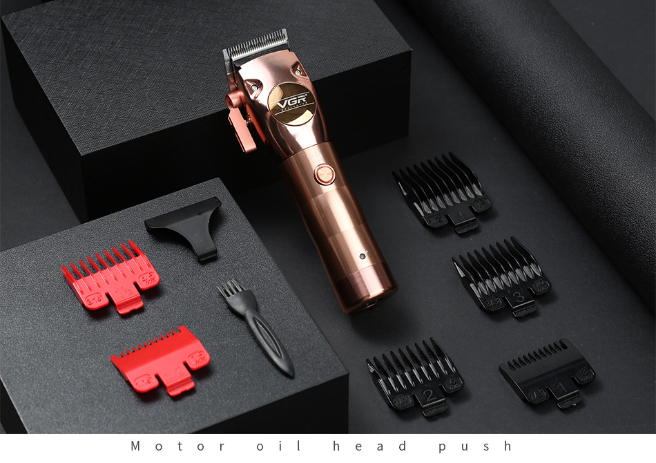 Cortapelo eléctrico profesional de metal recargable para afeitar_voghion.com