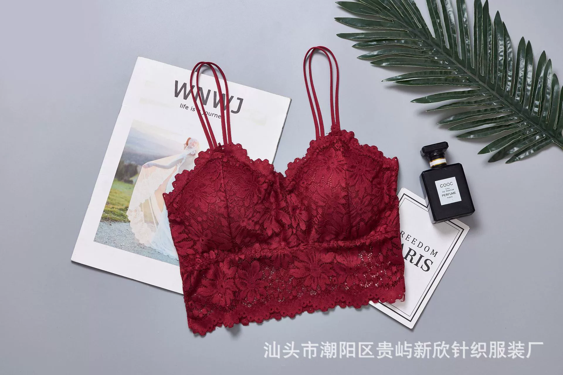 Топ-трубка из кружевной вязки, ажурная спинка, бесшовная бретель Camisole, One Size