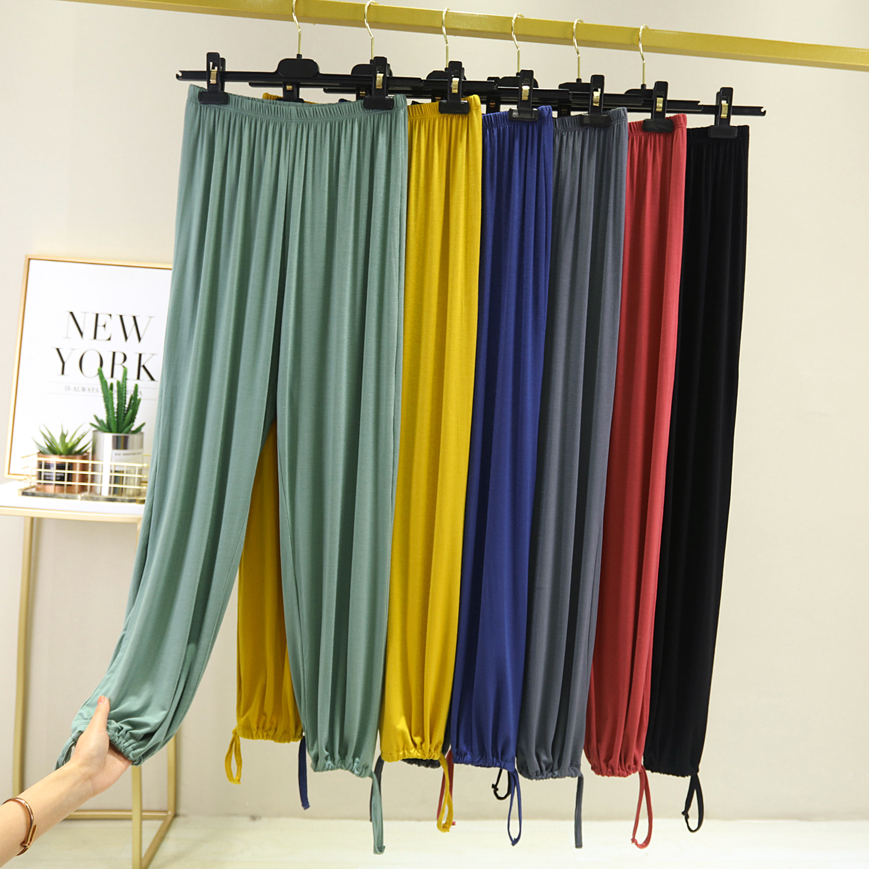 Factory wholesale modal casual pants women's high waist harem pants plus size yoga pants skinny dance pants spring and summer trousers