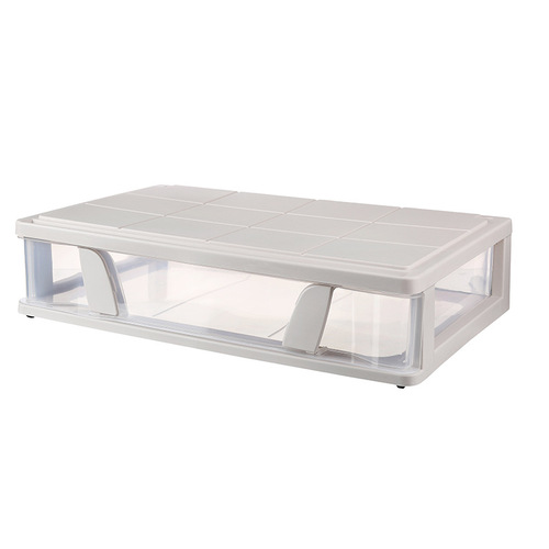 Under-the-bed storage box drawer-type flat wheeled storage supplies home under-bed stackable storage box plastic