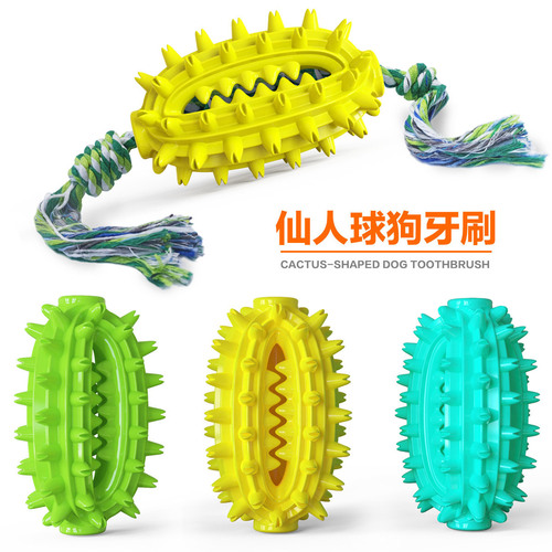 New Amazon Hot Sale Dog Toy Cactus Molar Stick Toothbrush Dog Bite Toy Pet Products Factory