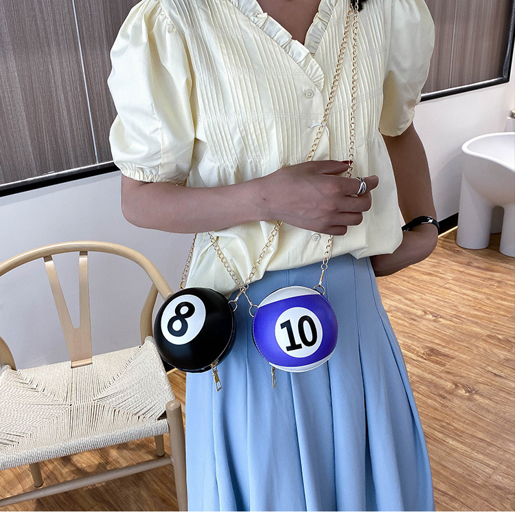 امرأة ميني جلد غير حقيقي رقم موضة مستدير سحاب البنطلون كروس شنطة display picture 16