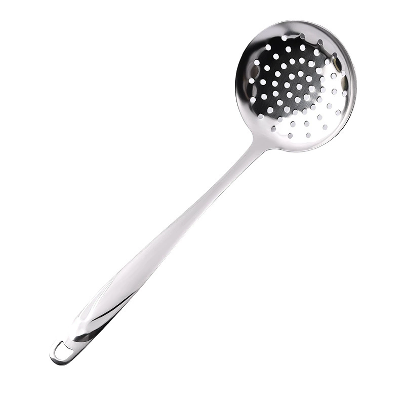 Wholesale 201 stainless steel cooking spatula household restaurant hot pot colander soup spoon spatula set kitchen utensils