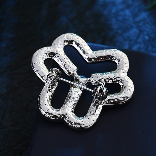 Women's Federation emblem brooch Women's Federation Rhinestone diamond-encrusted corsage 38 Women's Day pin Badge Logo Accessories