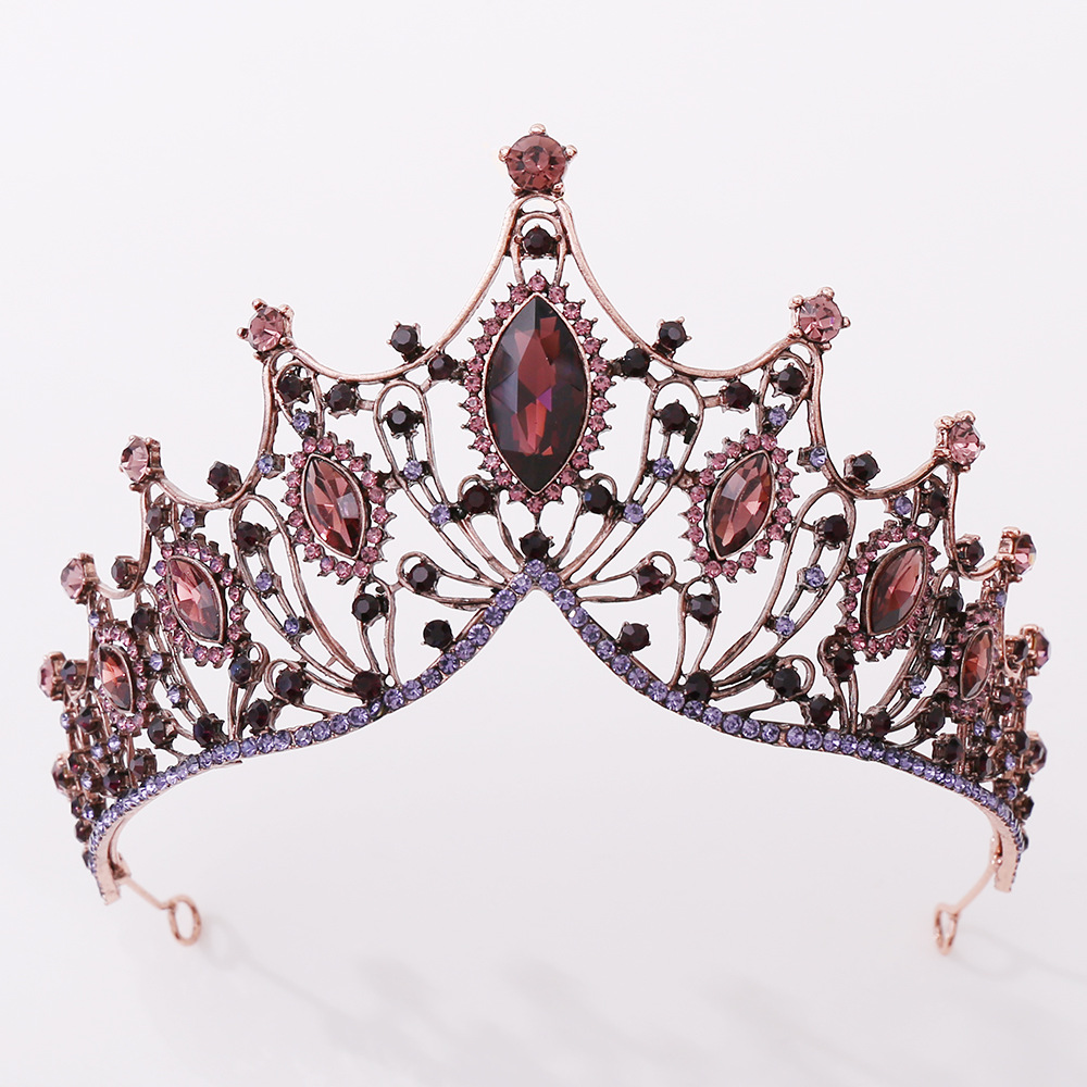 Elegant Crown Artificial Crystal Alloy Inlay Rhinestones Crown 1 Piece display picture 2