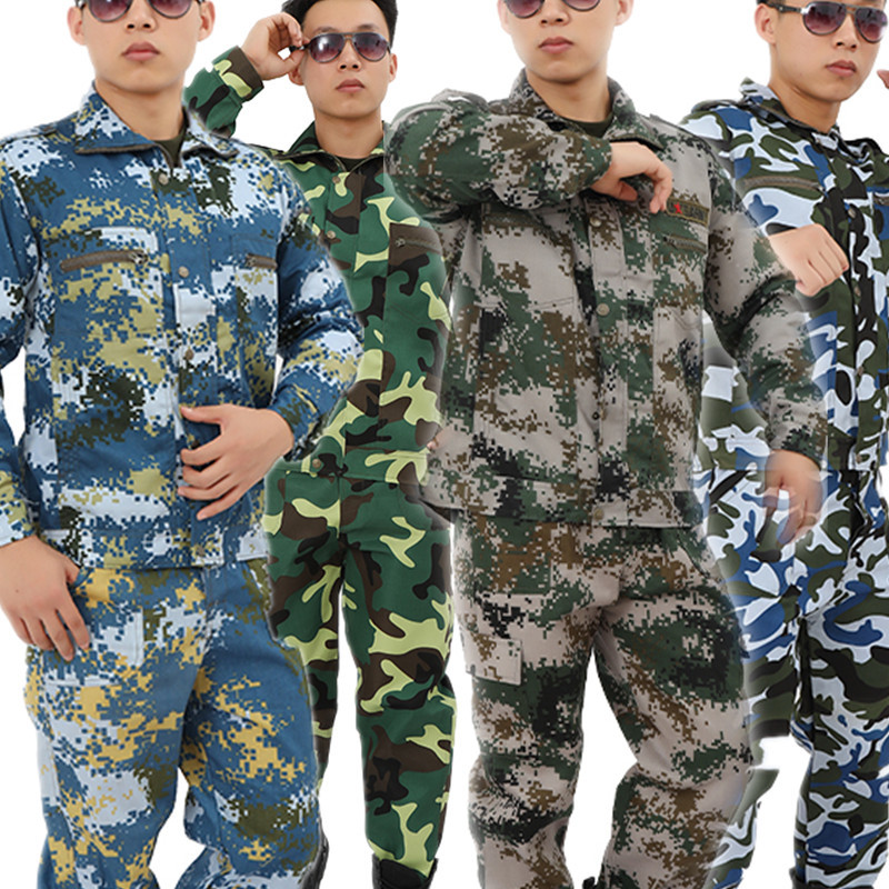 Camouflage suit men and women The special arms Field operation Training clothes summer Labor insurance Long sleeve coverall student Military training Uniform