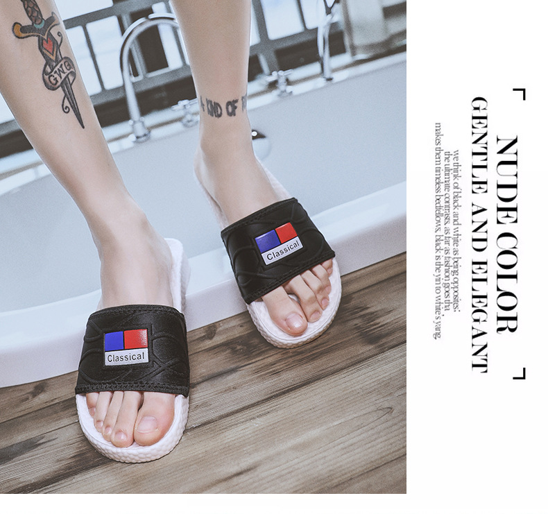 Lu 'an Summer slide Coconut Slippers for Adult men, anti-slip outdoor casual fashion, one-line trendy slippers, with a feeling of stepping on feces undefined