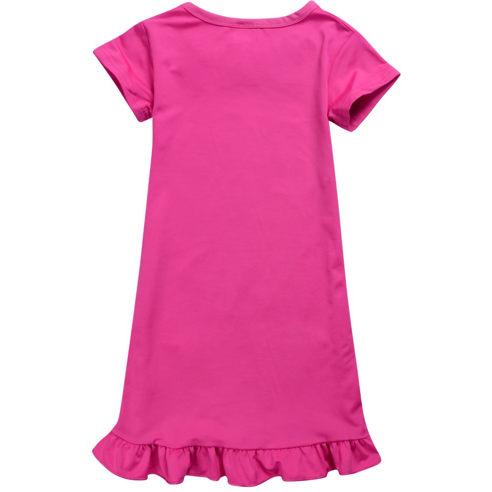 vestido do bebê meninas manga curta camisola