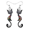 Duowei cross -border jewelry Korean version of personal temperament, colorful kitten earrings manufacturer