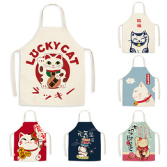 Cat Cute Cartoon Kitchen Apron Fashionable Unisex Apron Kitchen Baking Apron Home Apron