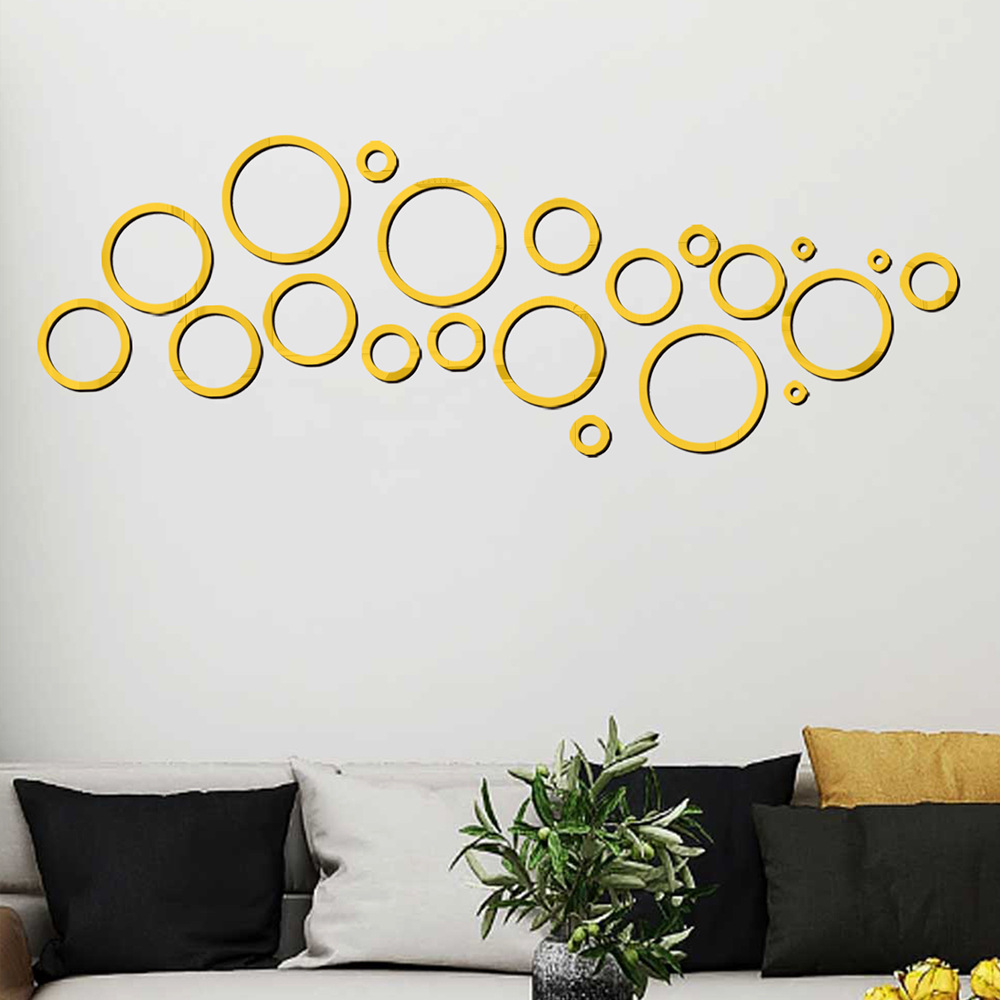 3d Acrylic Mirror Circle Wall Sticker display picture 12