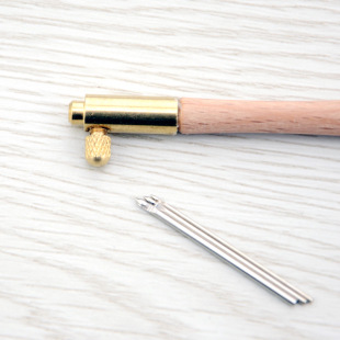 Embroidery Crochet French Counter Embroidery Solid Wood Handle Hook Flower Beads Embroidery Crochet