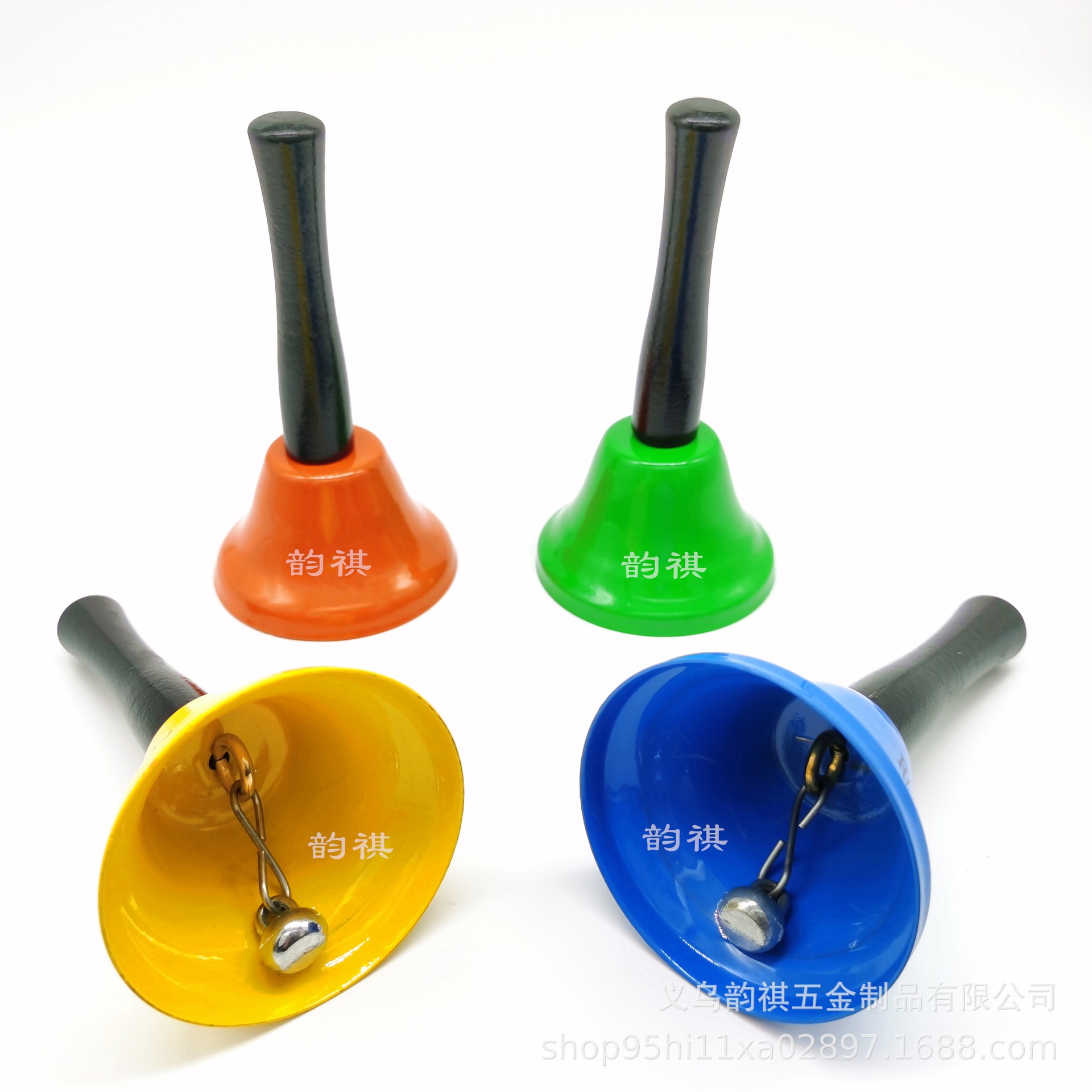 金属摇铃 情趣手摇铃木柄65mm摇铃75mm手摇铃 呼叫服务铃早教铃铛-阿里巴巴