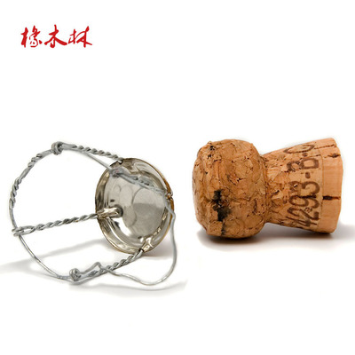 香槟酒木塞 印刷软木塞 0+2软木塞源头工厂定制尺寸logo