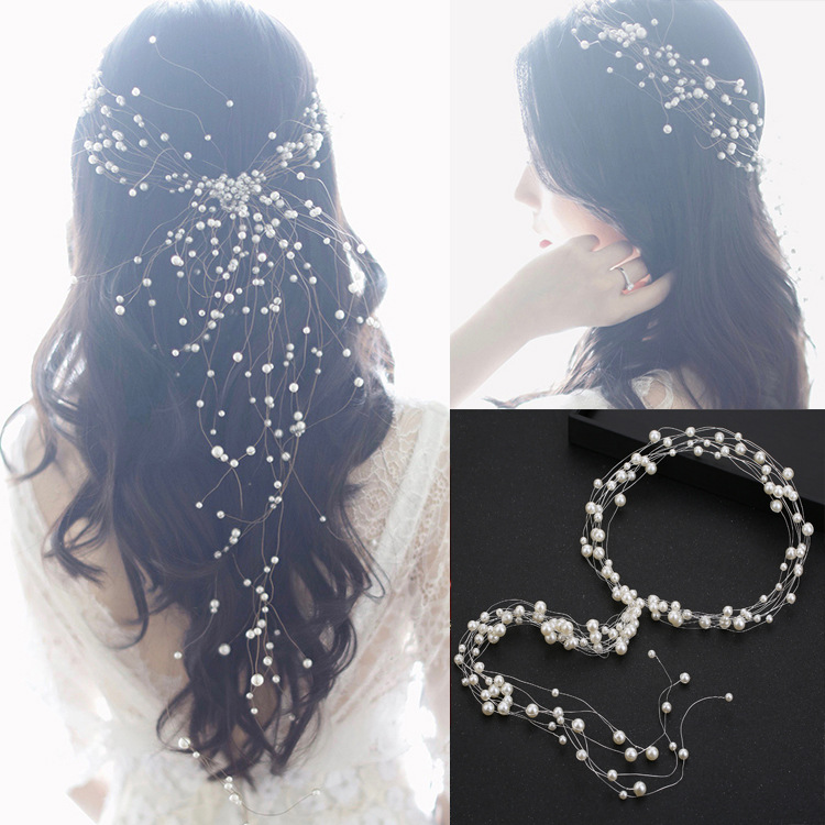 Diadema De Boda Con Cuentas De Perlas De Estilo Coreano display picture 1