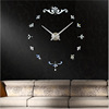 New living room hanging bell romantic fresh fresh wall sticker wall bell, clock, DIY ultra -quiet art wall clock