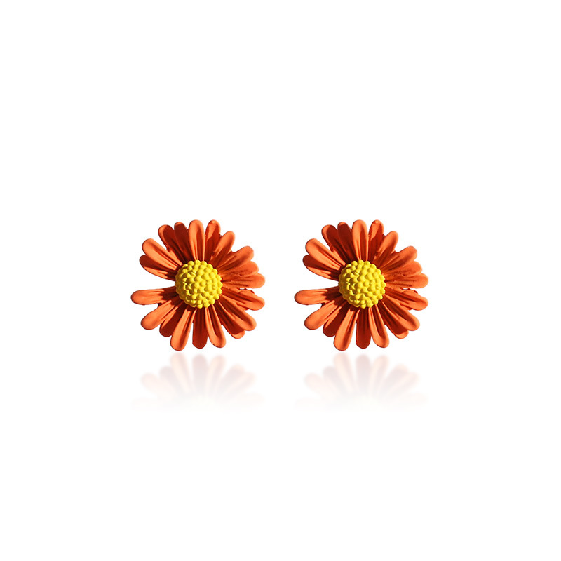 Korean Daisy Alloy Simple Candy Colorful Earrings display picture 3