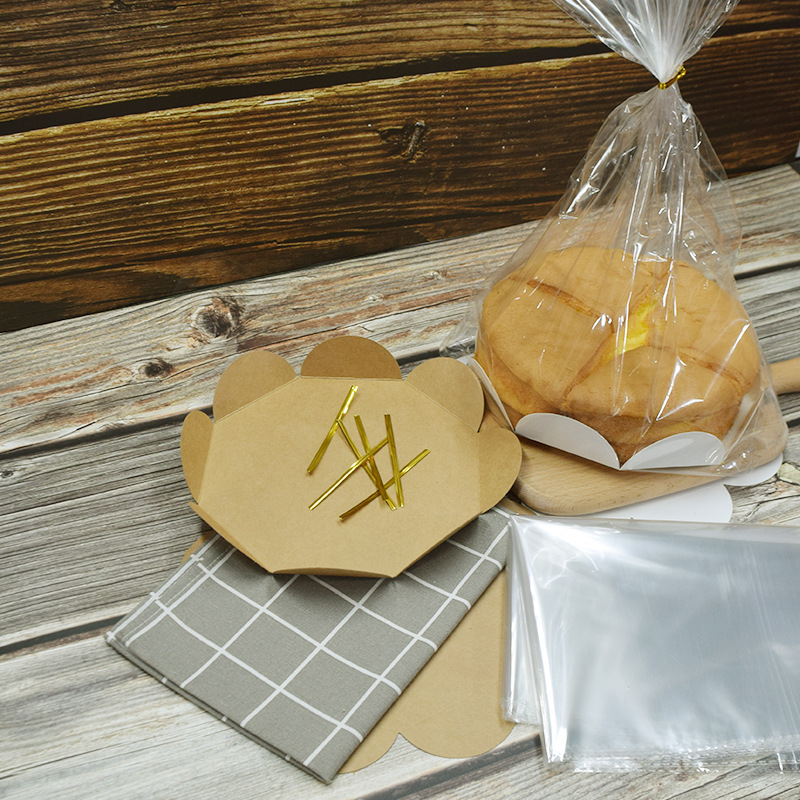 6-inch, 8-inch, 6-inch, 8-inch Chiffon Cake Packaging Bags: Transparent Cake Bases, Toast, Snacks, Bread, and Western Pastry Packaging Boxes