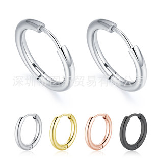 Cross-Border European and American Earrings for Women, Niche High-End Jewelry, Stainless Steel Earrings, Simple Earrings, Pierced Earrings, Earrings