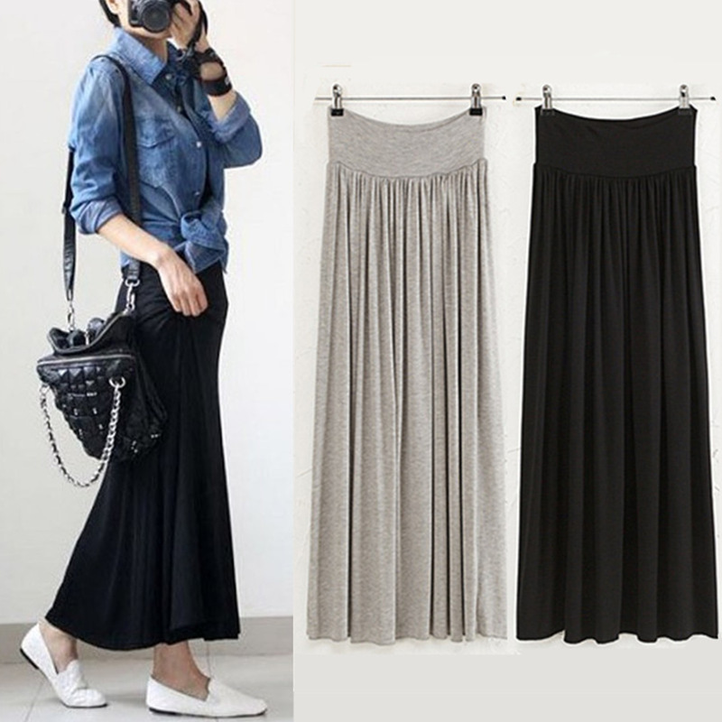 Summer Modal Skirt Women's Slim Fit High Waist Large Swing Pleated Skirt A-Line Skirt Bottoming Skirt Long Skirt Summer Modal Skirt Women's Slim Fit High Waist Large Swing Pleated Skirt A-Line Skirt Bottoming Skirt Long Skirt