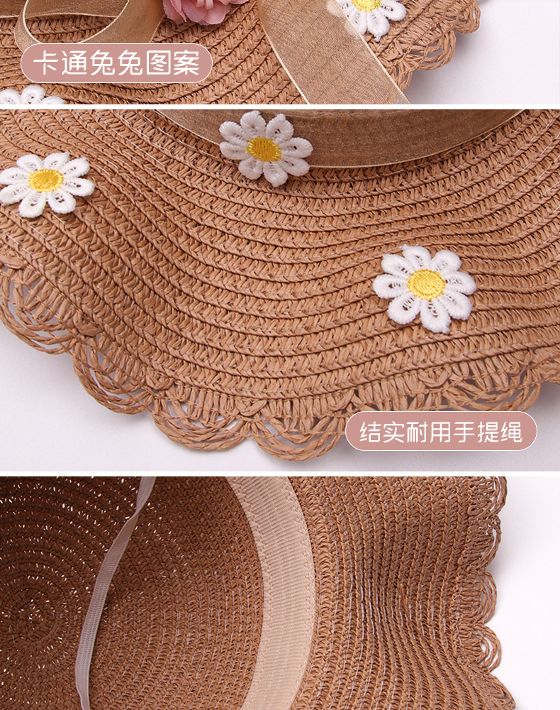 New Parent-child Straw Hat Shoulder Bag Children Adult Cute Hat Bag Summer Travel Collocation  Wholesale Nihaojewelry display picture 1