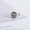 Retro ring, jewelry with letters, accessory, Korean style, silver 925 sample, English letters, factory direct supply