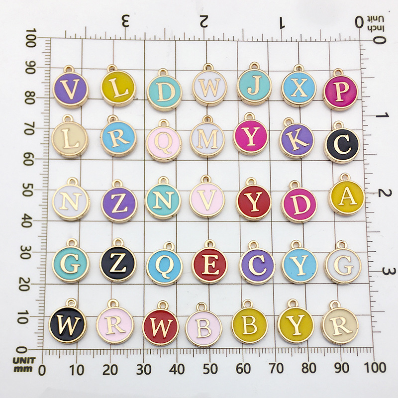 Simple Style Letter Alloy Enamel Charms Jewelry Accessories display picture 1