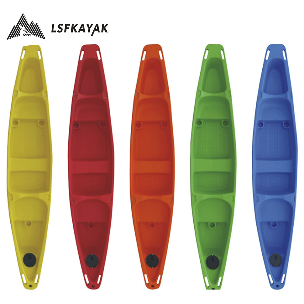 Factory spot wholesale multi-person canoe 5 meters long canoe multi-person boat plastic fishing boat plastic hard boat