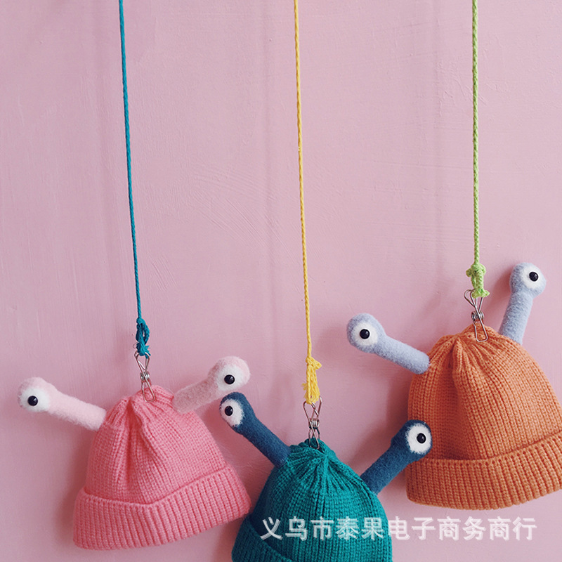 秋冬儿童帽子可爱青蛙大眼超萌男女宝宝毛线帽冬季保暖百搭针织帽